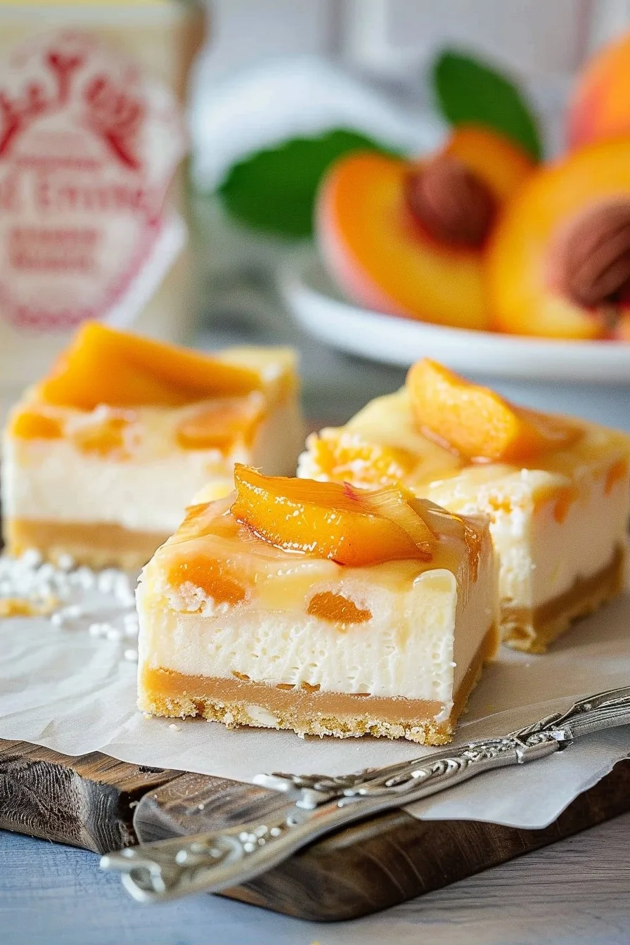 Peaches and Cream Cheesecake Bars 2 Easy Recipe 4 image 1784155978672
