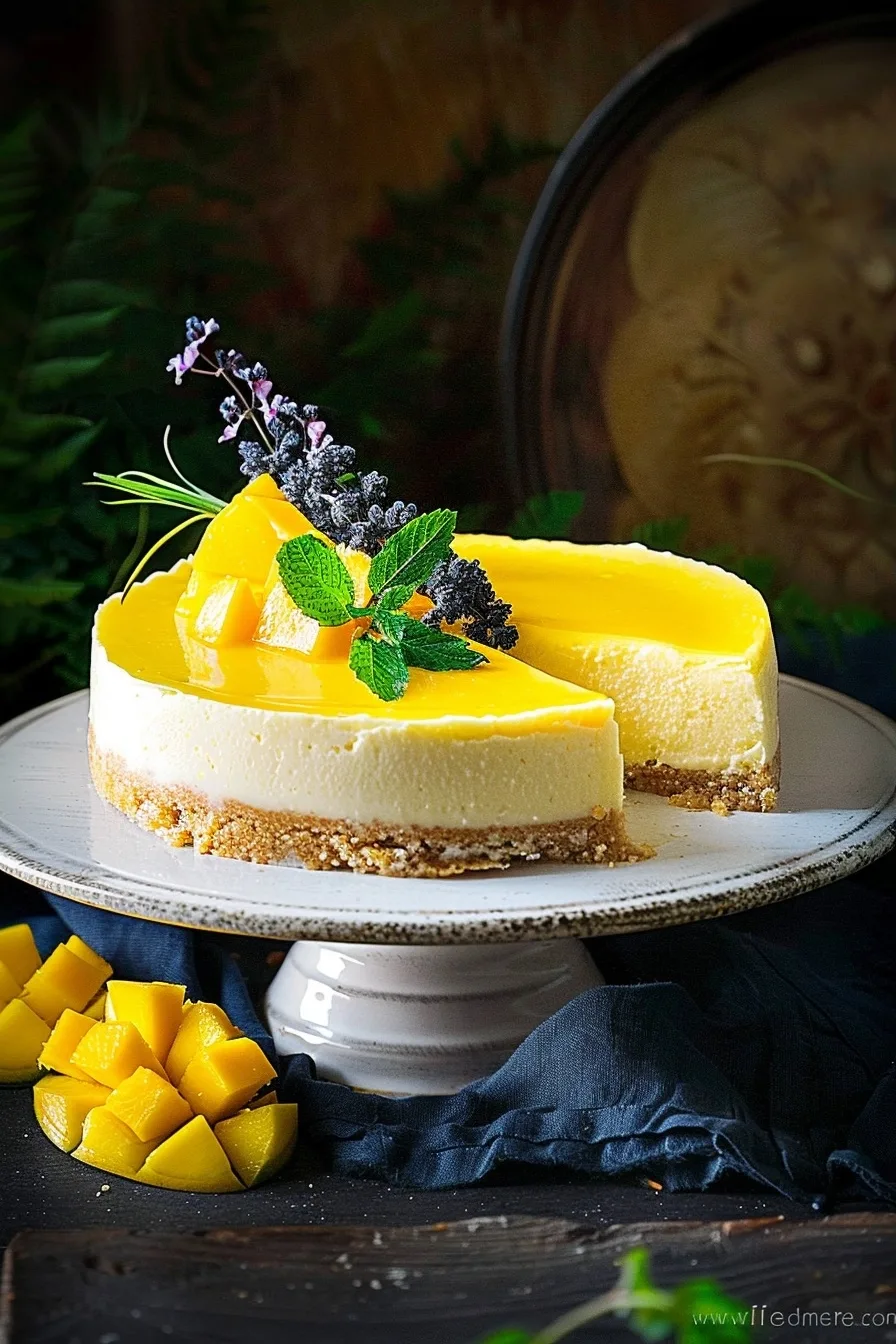 No Bake Mango Cheesecake Recipe Easy 4 image 1784235852409