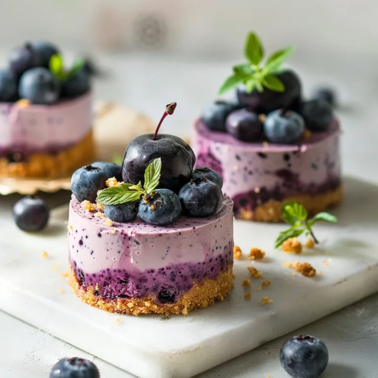 Blueberry Mousse Mini Cheesecake Recipe
