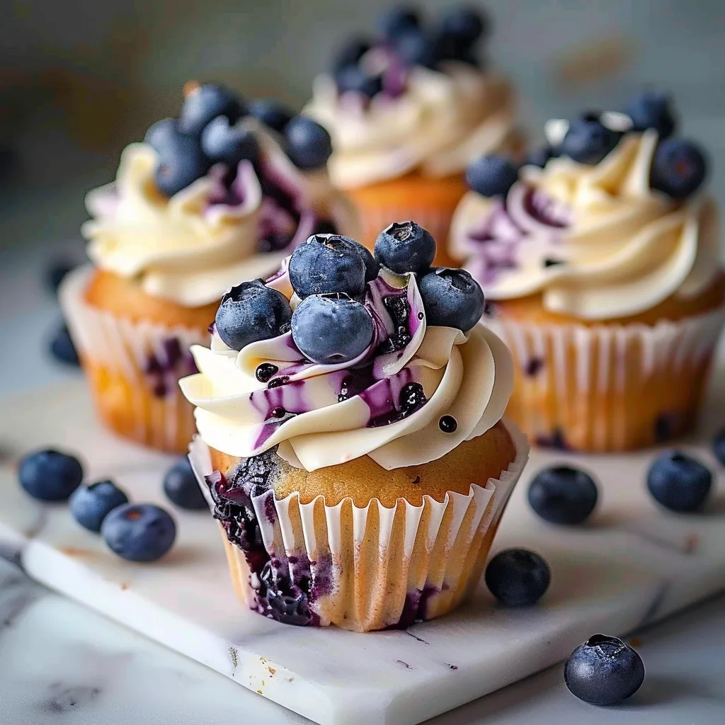 Home 33 The best blueberry cupcakes with fresh fruit