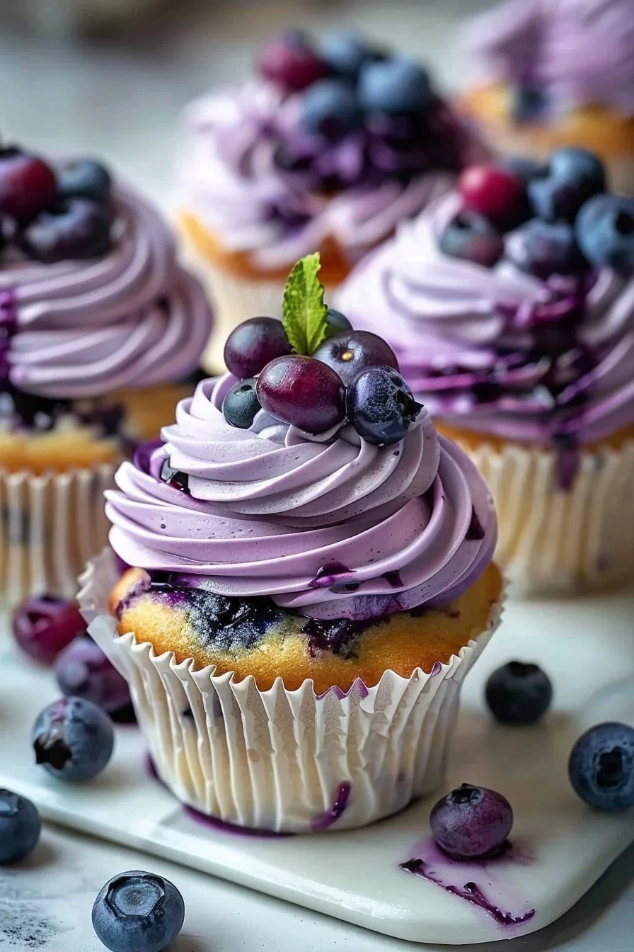 The best blueberry cupcakes with fresh fruit 4 image 1784235951120