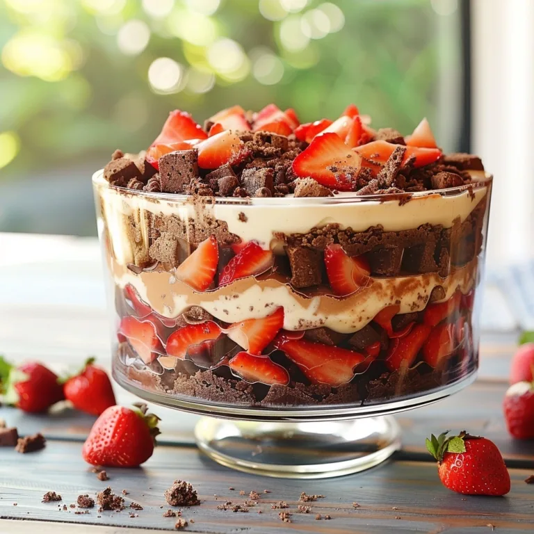Strawberry Brownie Trifle: Decadent Layered Dessert