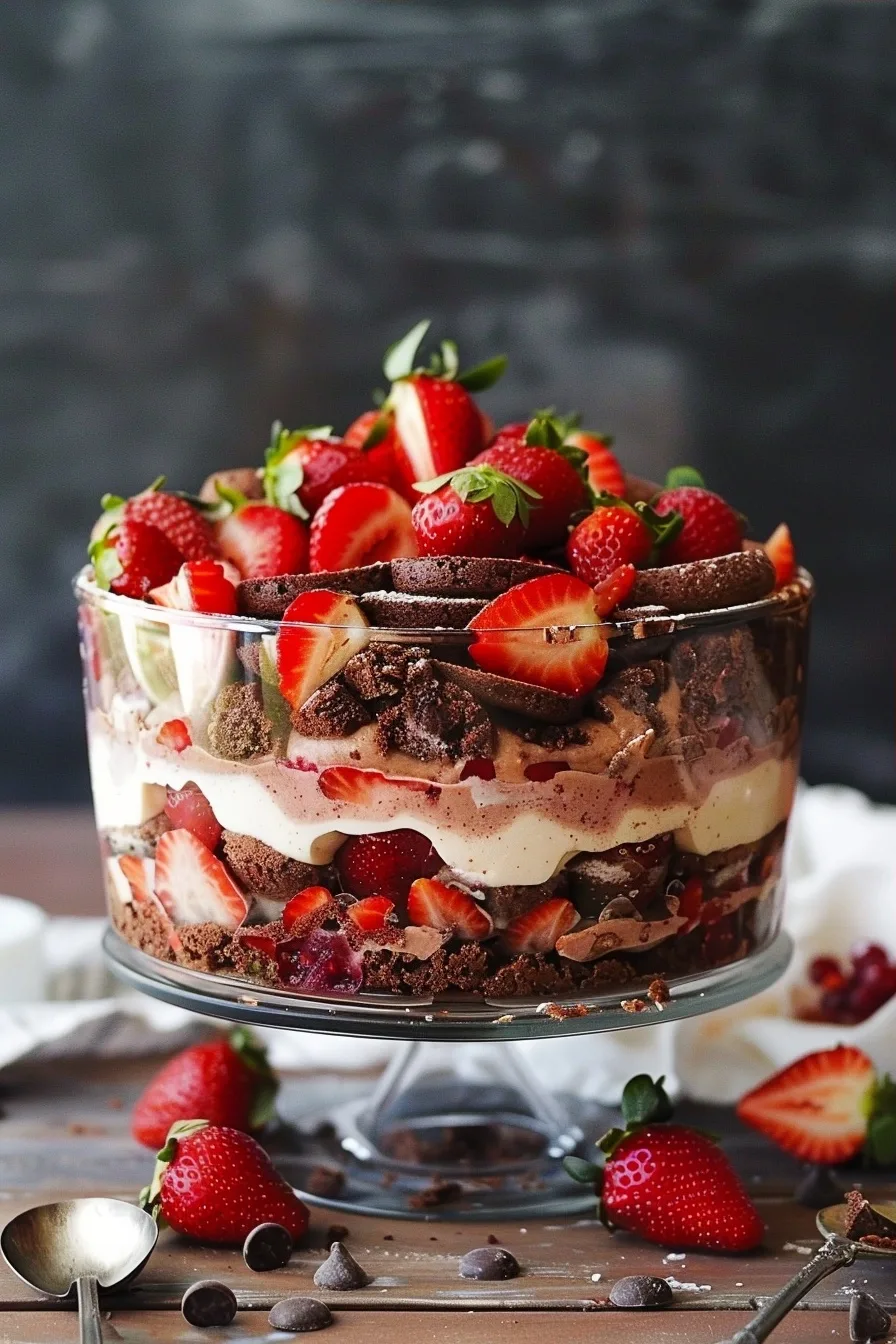 Strawberry Brownie Trifle: Decadent Layered Dessert 4 image 1784235990184
