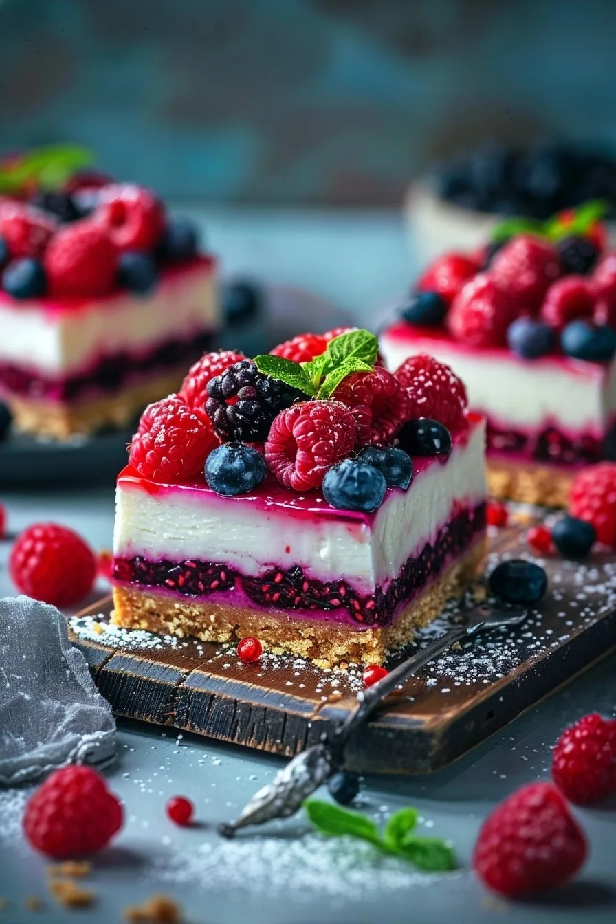 Summer Berry Cheesecake Bars for Easy Desserts 4 image 1784236130494