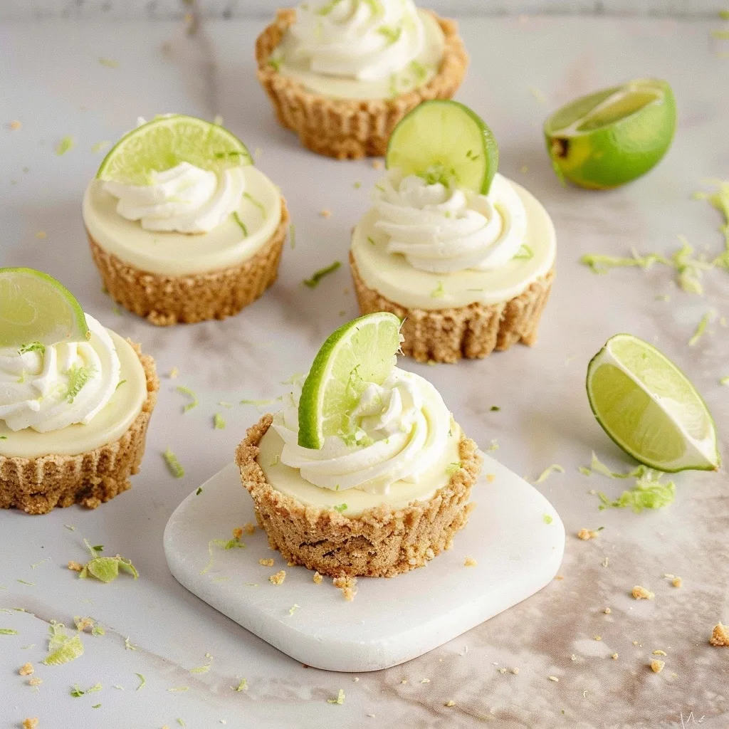 Home 40 Mini Key Lime Pie Cheesecakes