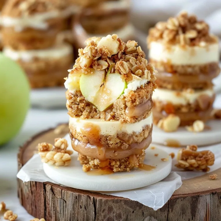 Apple Crisp Mini Cheesecakes for Fall