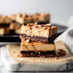 Peanut Butter Cheesecake Bars for Easy Dessert
