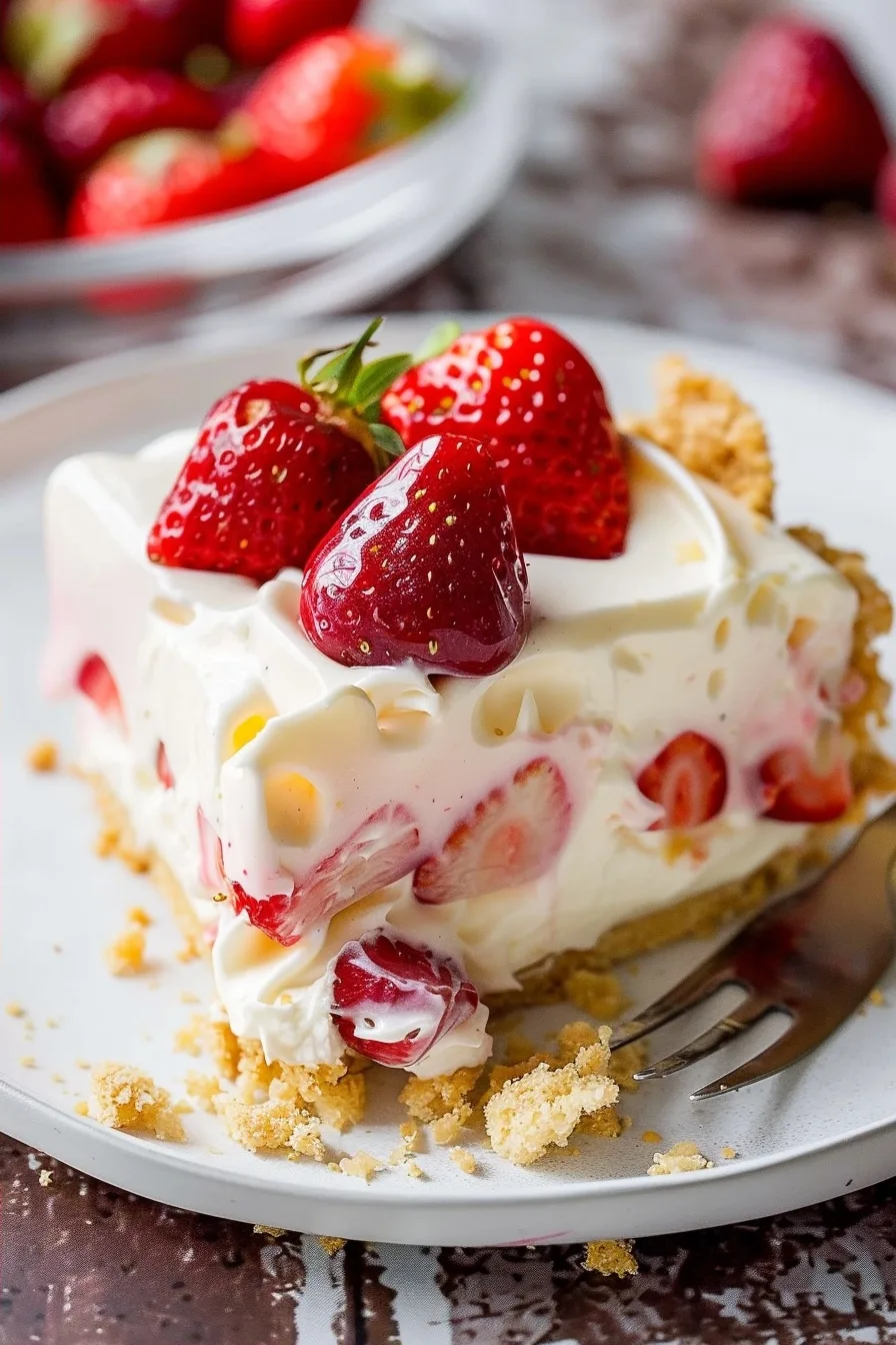 Strawberry Lush No Bake Dessert Recipe 4 image 1784617287504