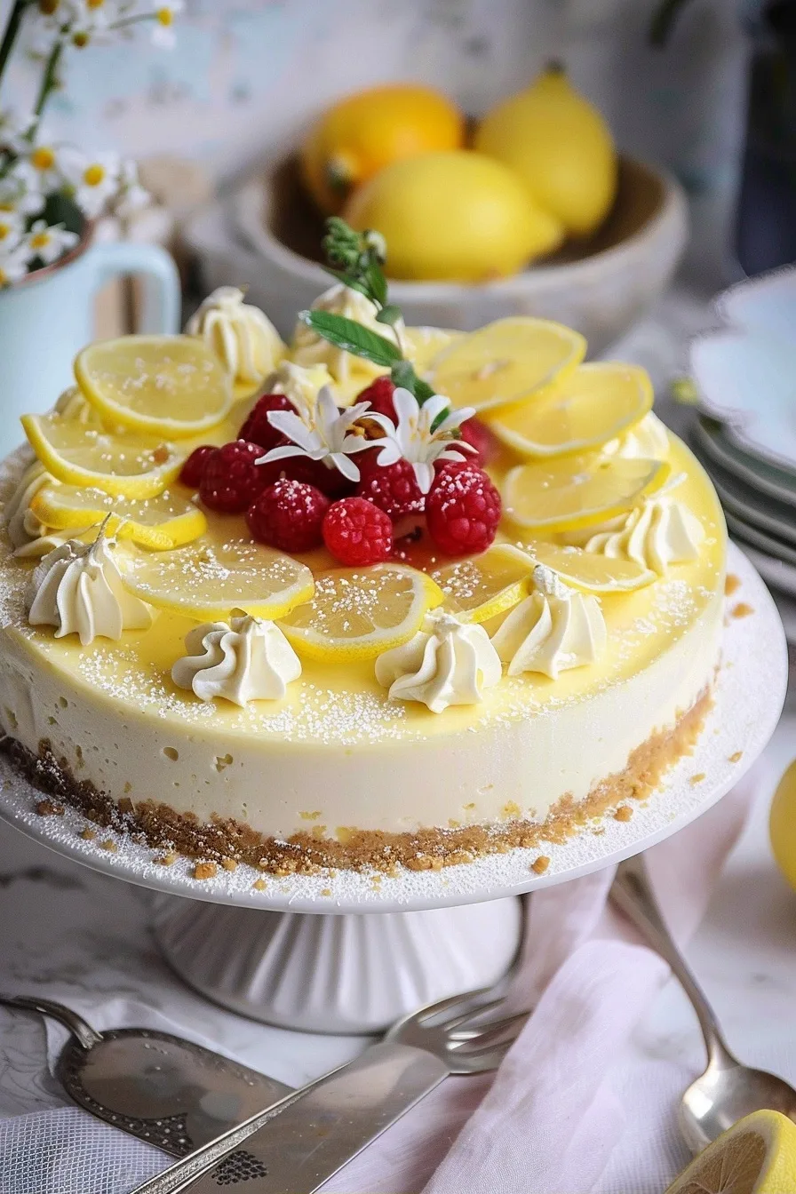 No-Bake Lemon Cheesecake! Refreshing Zesty Dessert 4 image 1784617346092