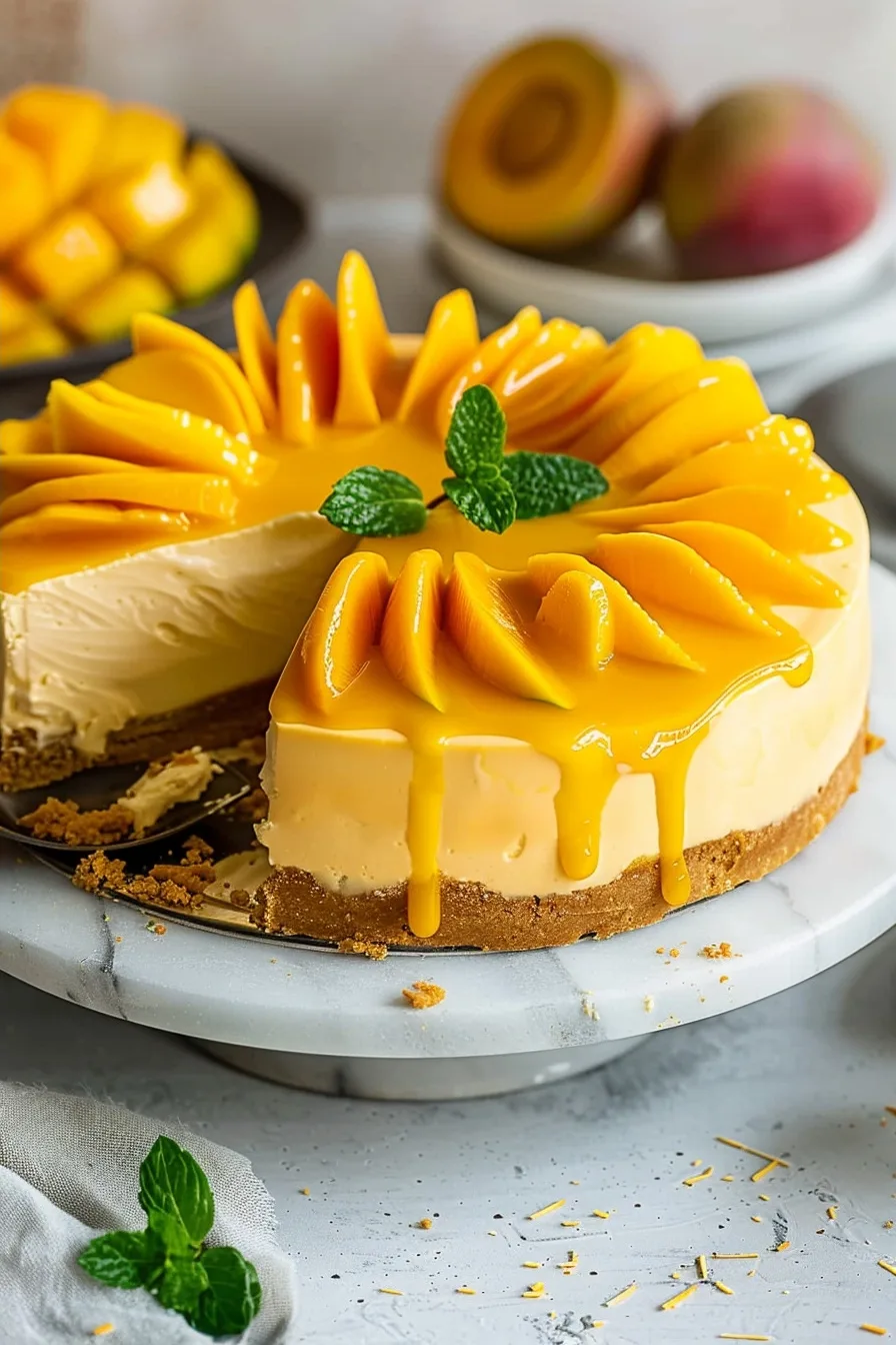 Vegan Mango Cheesecake: A Creamy Tropical Delight 4 image 1784617390526
