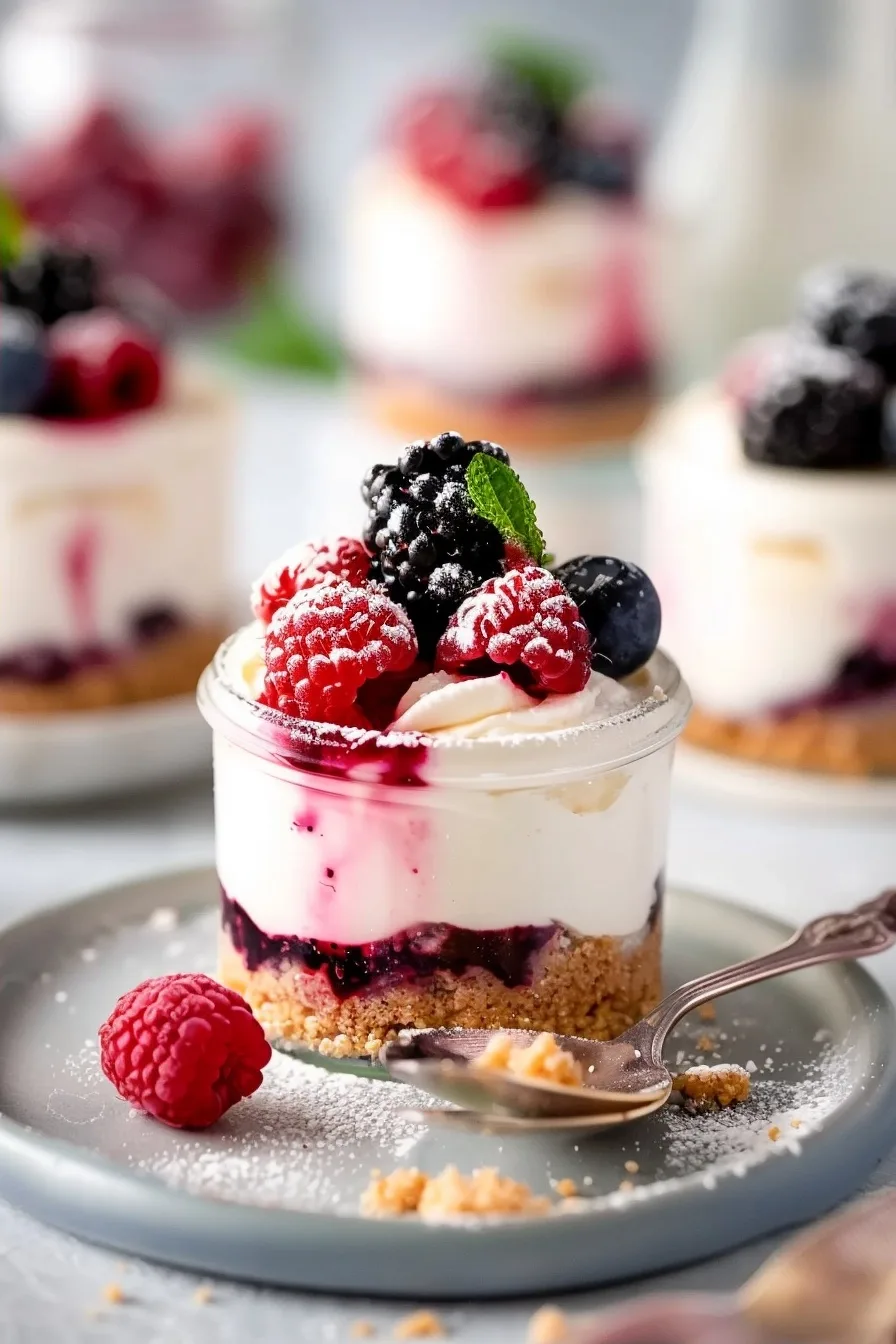 Individual Berry No Bake Cheesecakes 4 image 1784658391001