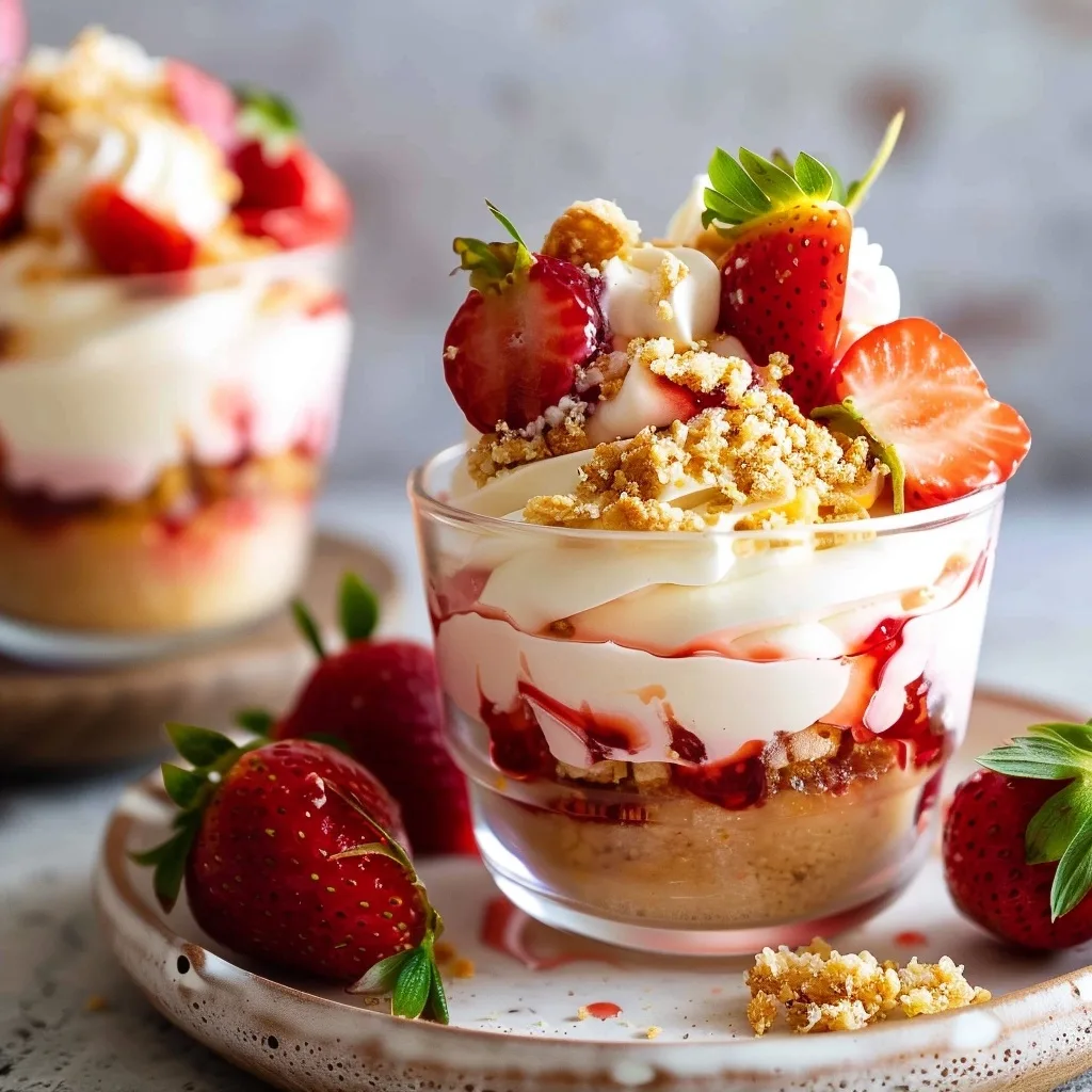 Strawberry Shortcake Pudding Cups Recipe