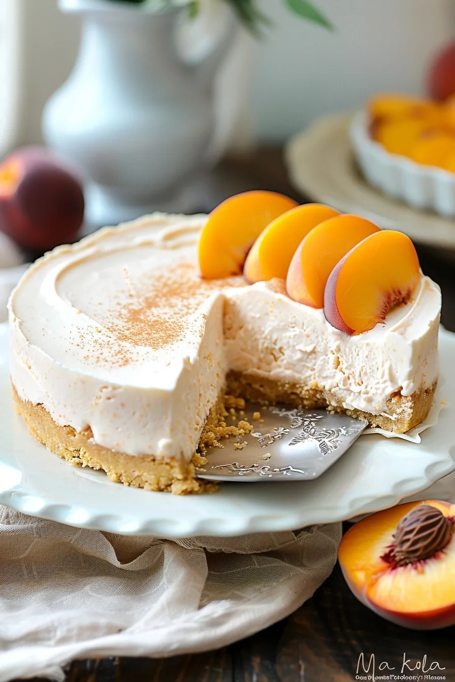 No-Bake Peach Cheesecake: Creamy Summer Dessert 4 image 1784675863307