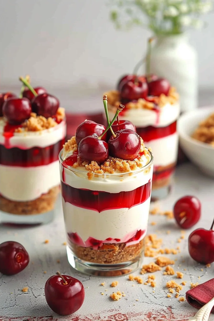 No Bake Cheesecake Parfait with Cherry Pie Filling 4 image 1784838793622