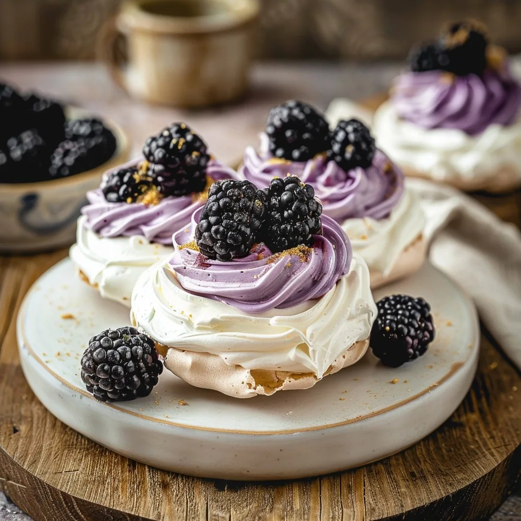 Home 43 Blackberry Pavlovas for Elegant Dessert Lovers