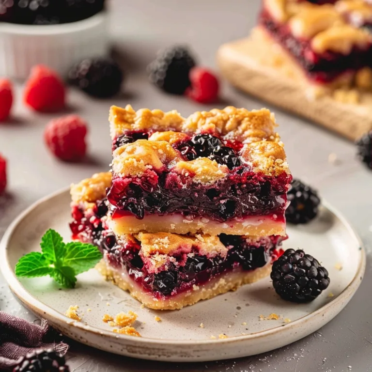 Extra Delicious Easy Blackberry Pie Bars Recipe